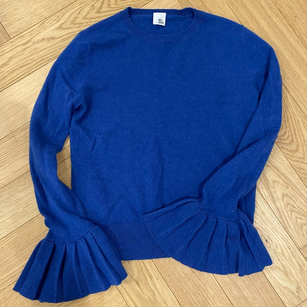 Iris and Ink sweater with flared sleeve